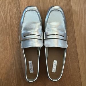Forever 21 Silver Loafers- Size 8